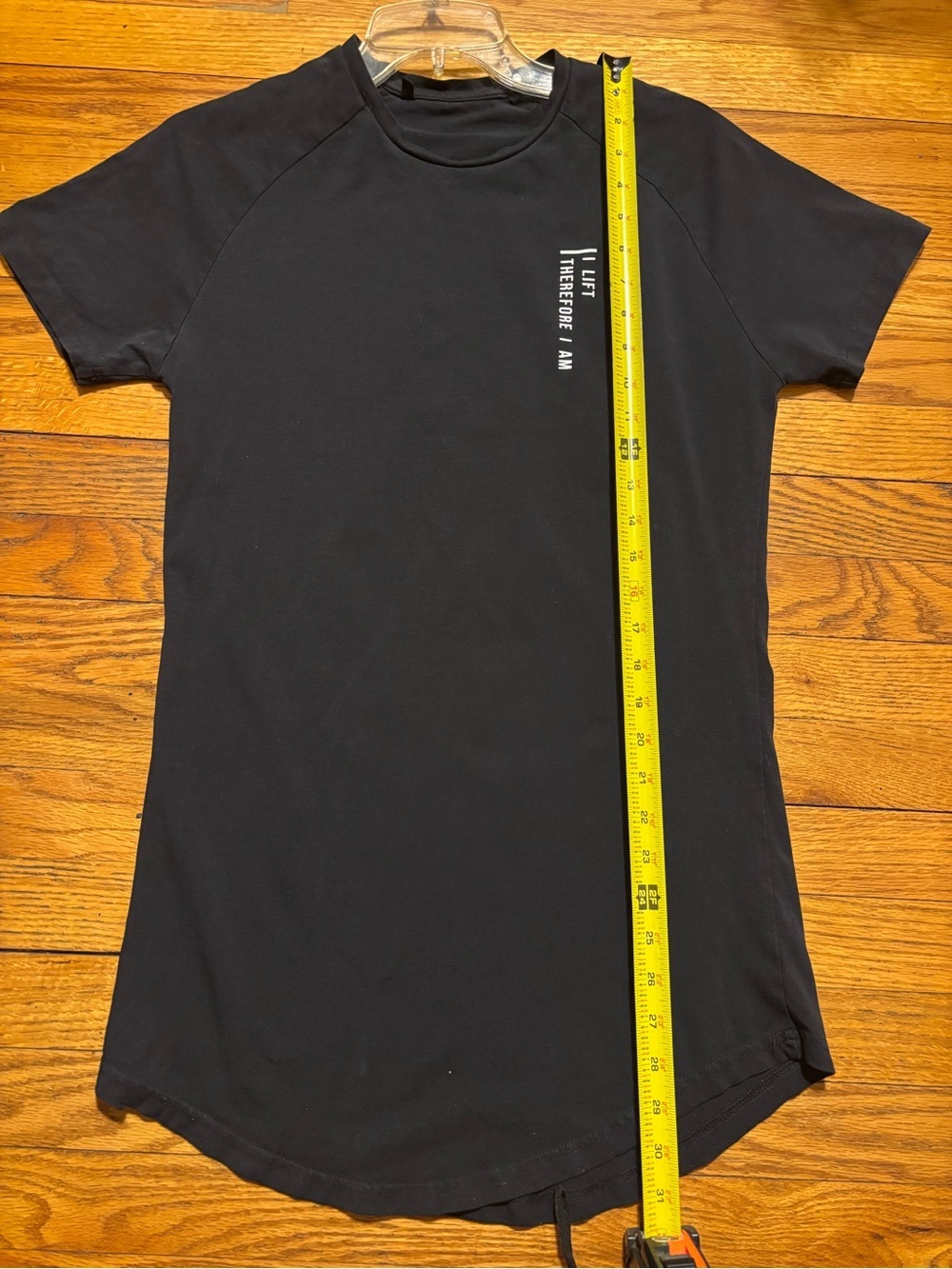 Gymshark Black Short Sleeve Tee with White Chest Text - Picture 6 of 7